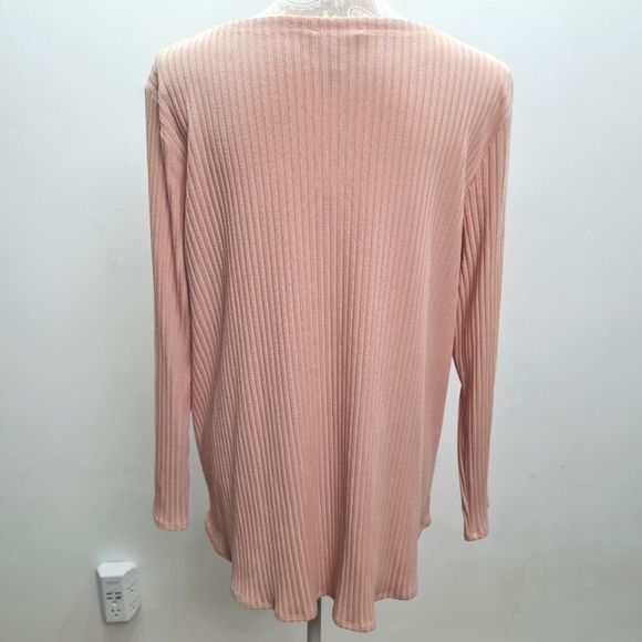 Eileen Fisher Tencel Stretch Ridge Ballet Neck Ribbed Top Dune Size XL - Picture 11 of 15